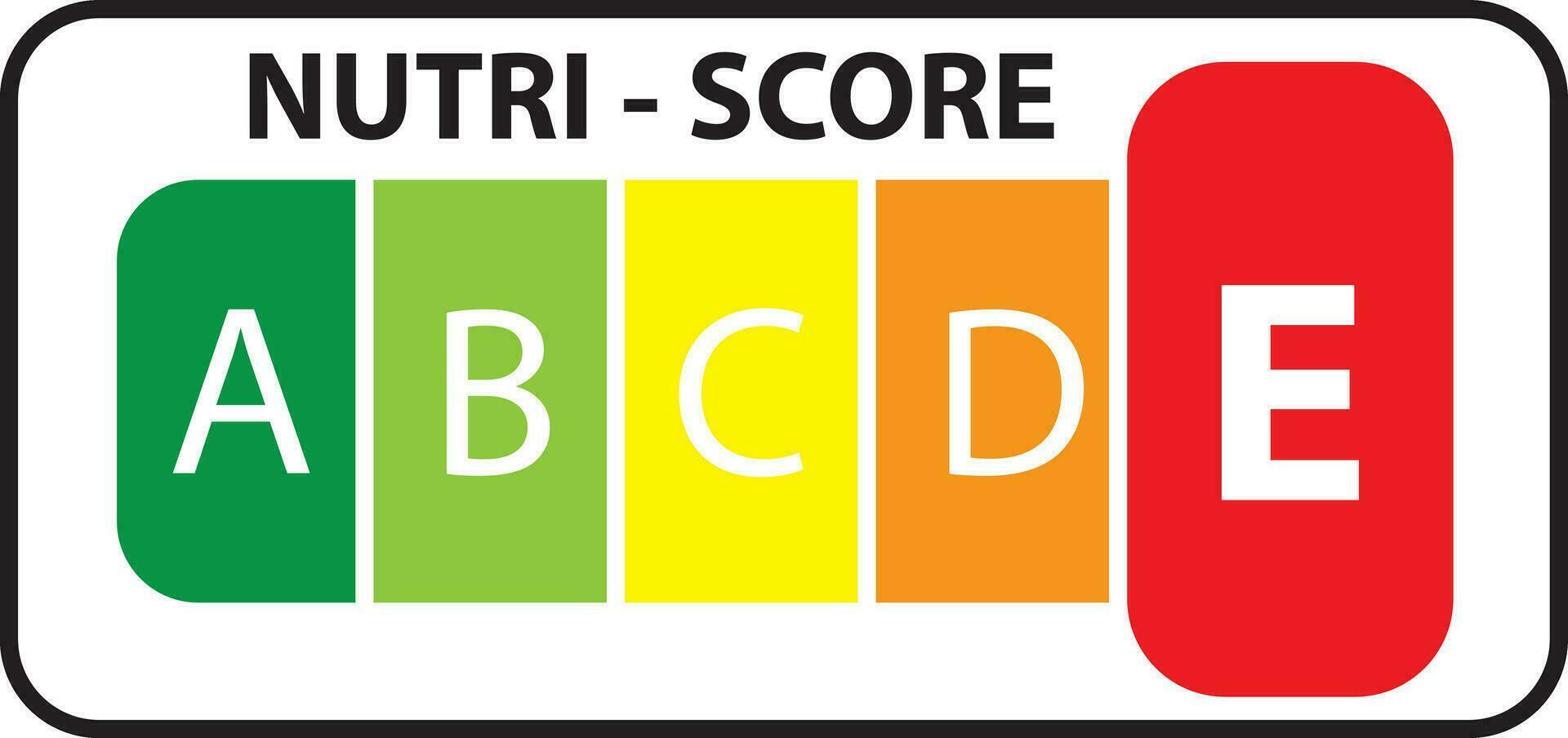 étiquette nutritionnel nutri-score vecteur