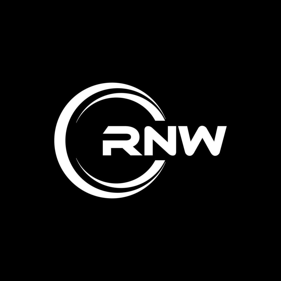 rnw logo conception, inspiration pour une unique identité. moderne élégance et Créatif conception. filigrane votre Succès avec le frappant cette logo. vecteur