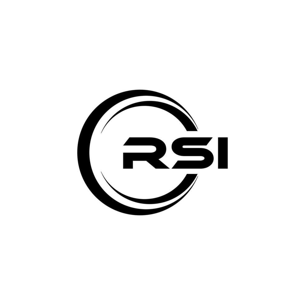 rsi logo conception, inspiration pour une unique identité. moderne élégance et Créatif conception. filigrane votre Succès avec le frappant cette logo. vecteur