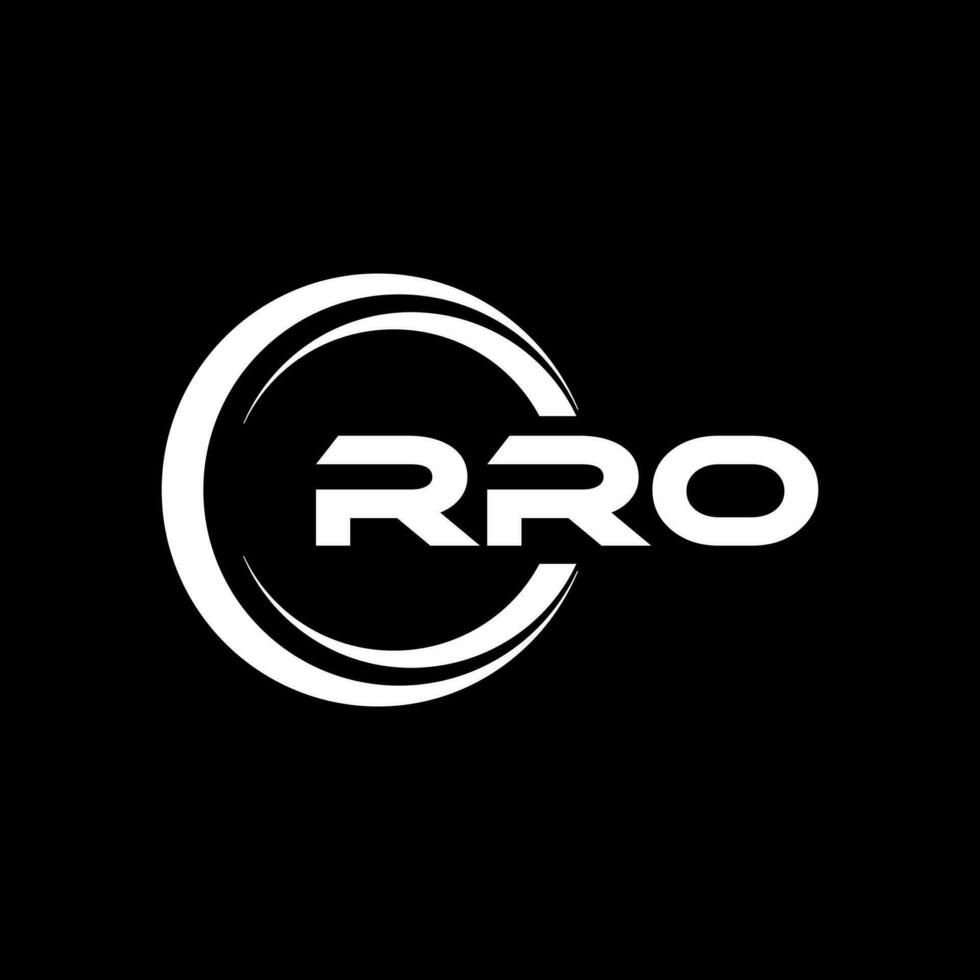 rro logo conception, inspiration pour une unique identité. moderne élégance et Créatif conception. filigrane votre Succès avec le frappant cette logo. vecteur