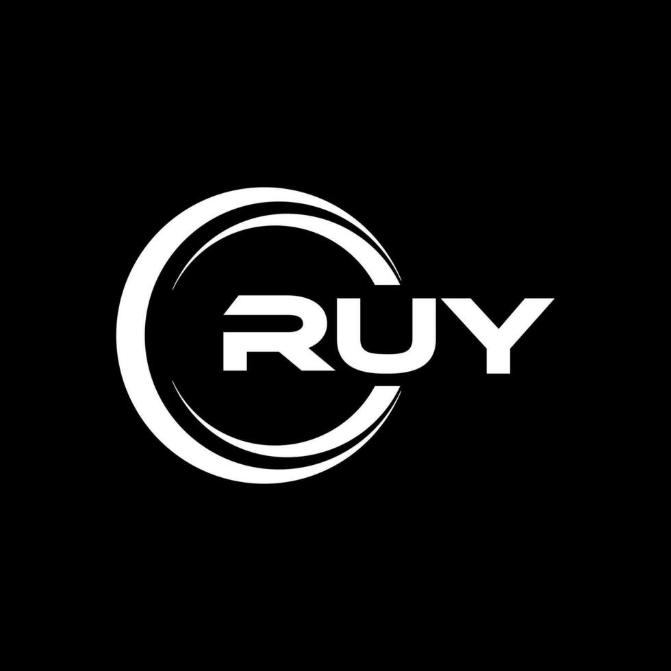 Ruy logo conception, inspiration pour une unique identité. moderne élégance et Créatif conception. filigrane votre Succès avec le frappant cette logo. vecteur