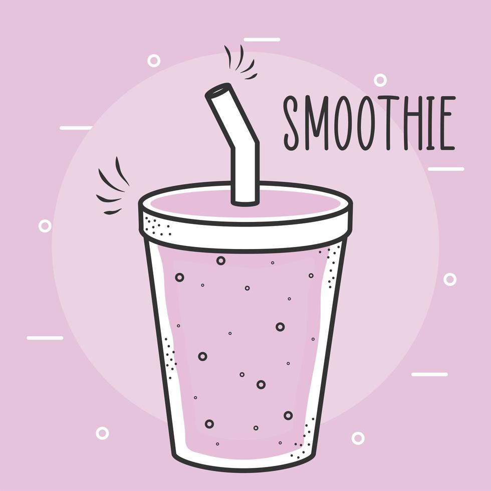 bouteille de smoothie violet vecteur