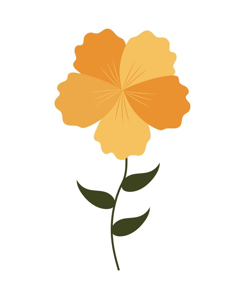 icône de fleur jaune vecteur