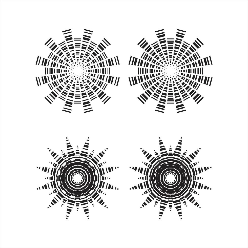 définir des ornements de conception circulaire vecteur