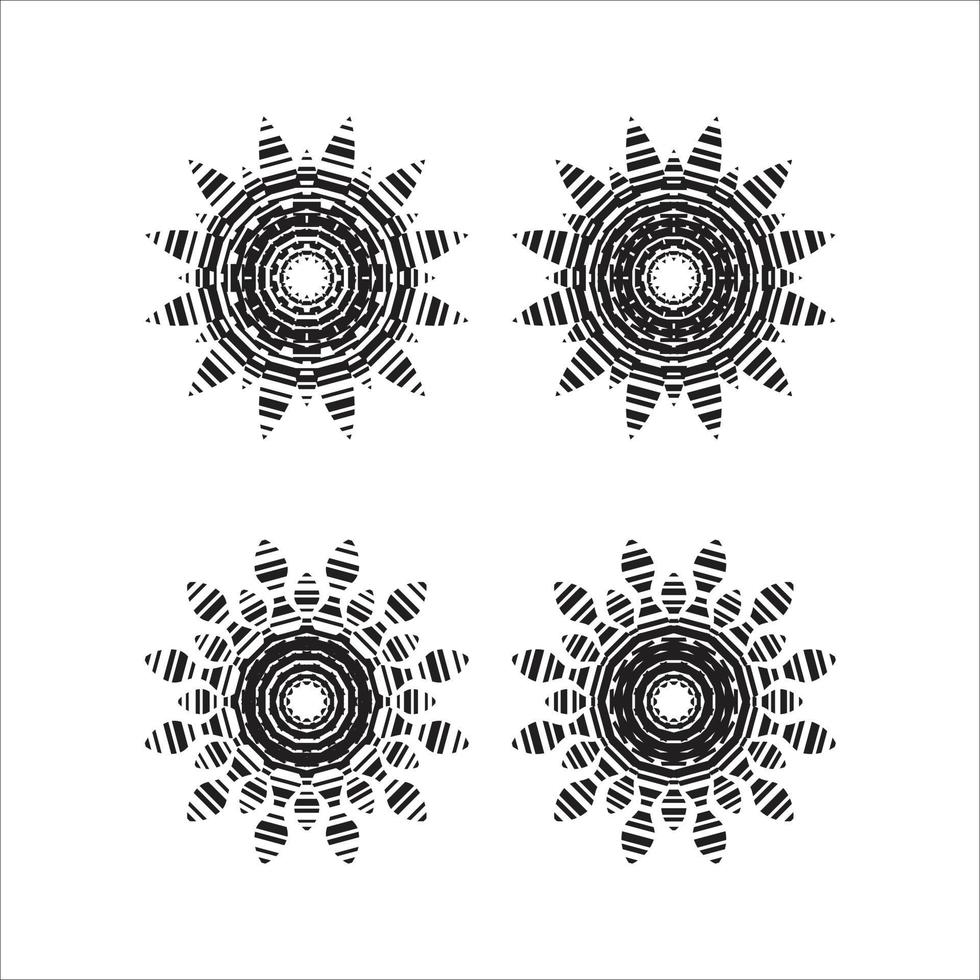 définir des ornements de conception circulaire vecteur