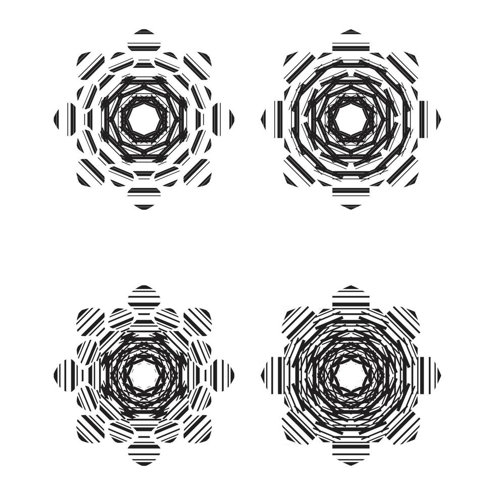 définir un design décoratif circulaire vecteur