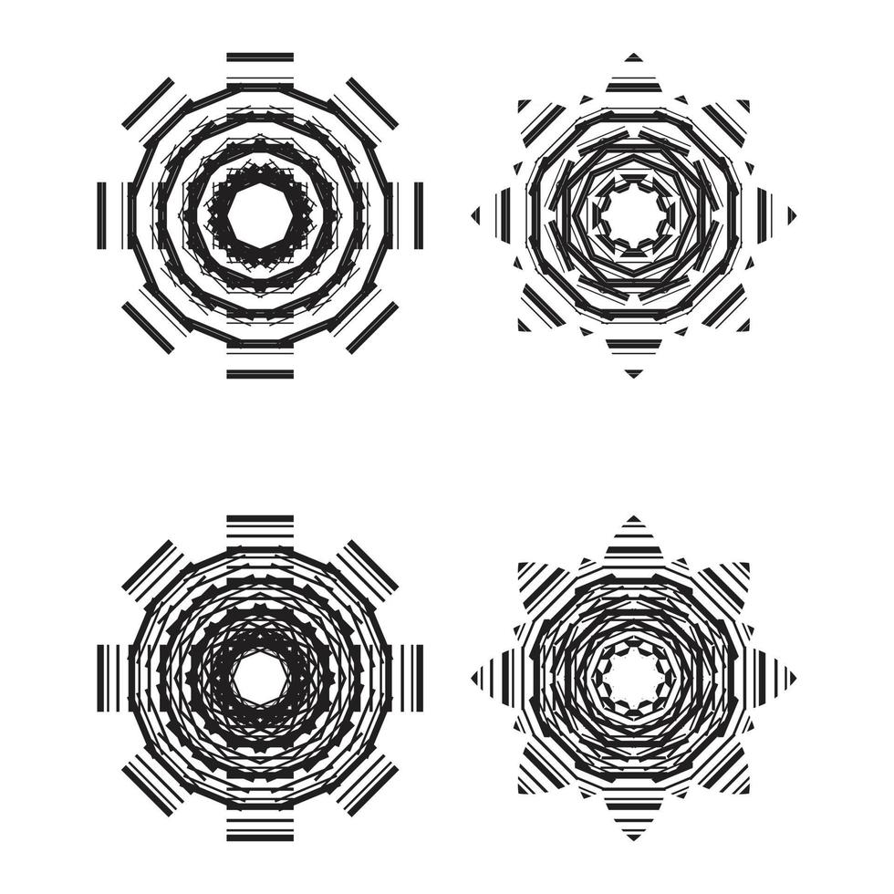 définir un design décoratif circulaire vecteur