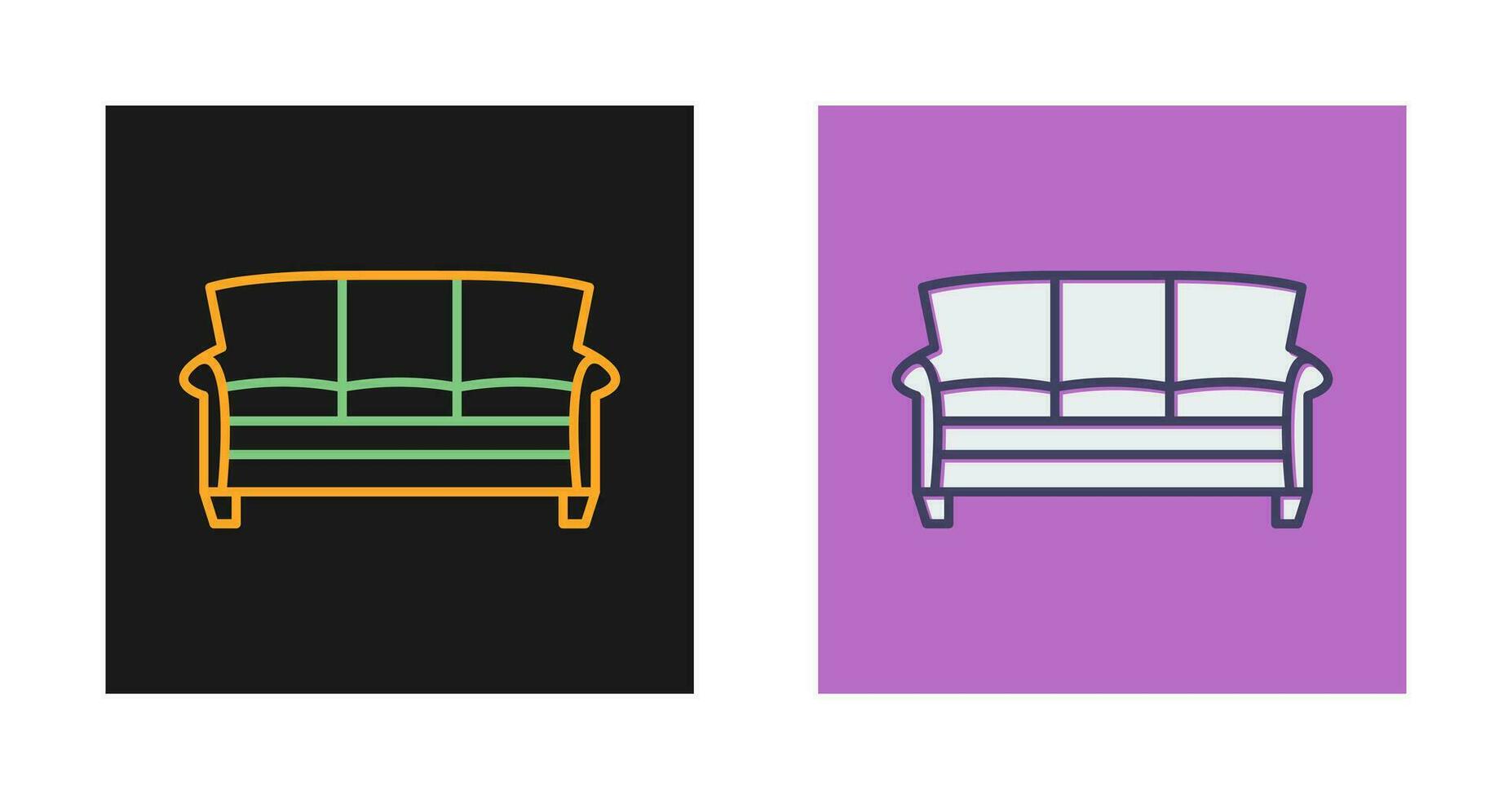 icône de vecteur de grand canapé