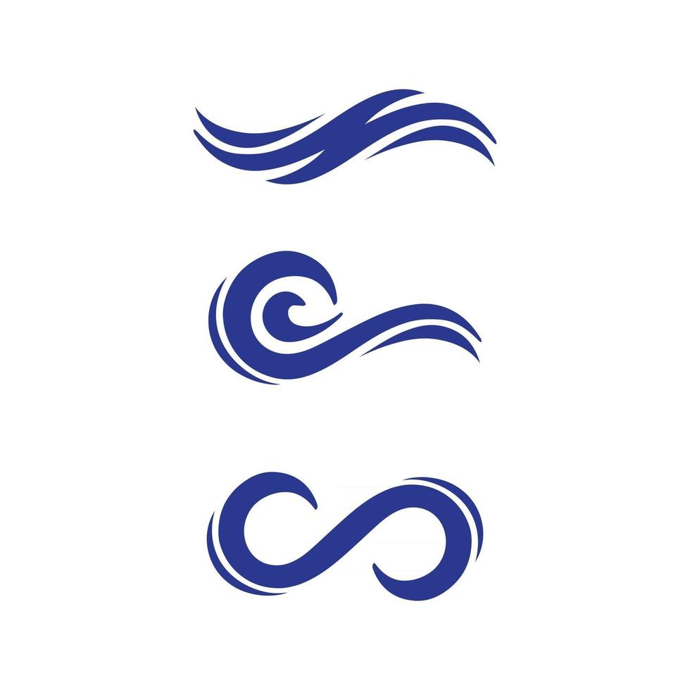 logo d'icône de goutte d'eau et de vague et ensemble de conception pour le vecteur de modèle