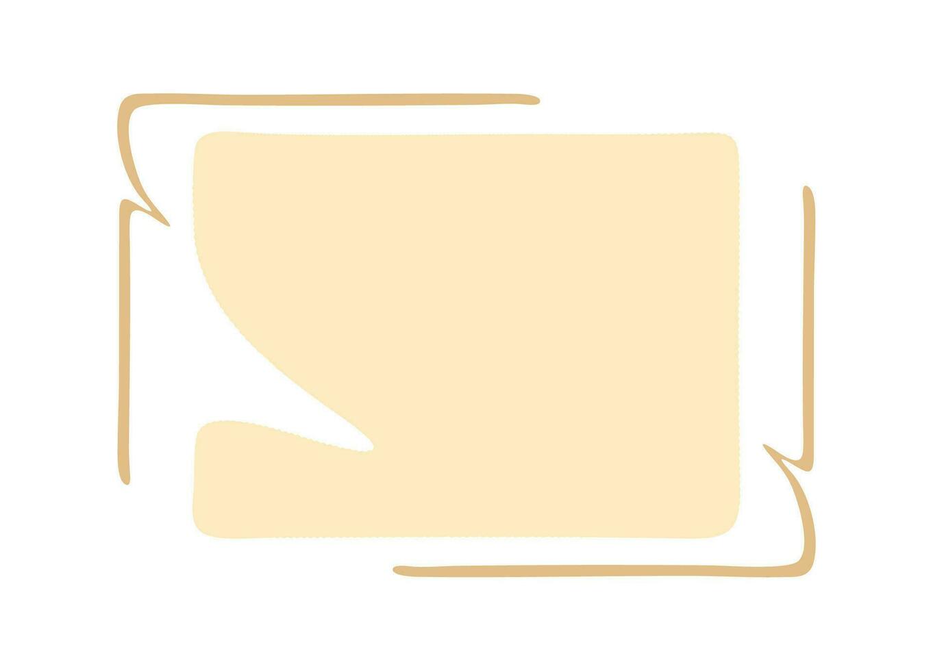 vecteur élégant beige Cadre isolé sur blanc Contexte.