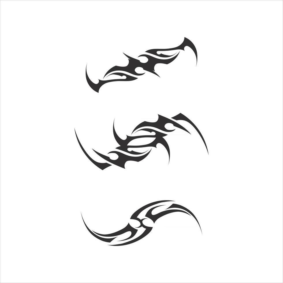 Tribal noir classique, classique, noir, tatouage ethnique icône vector illustration design logo