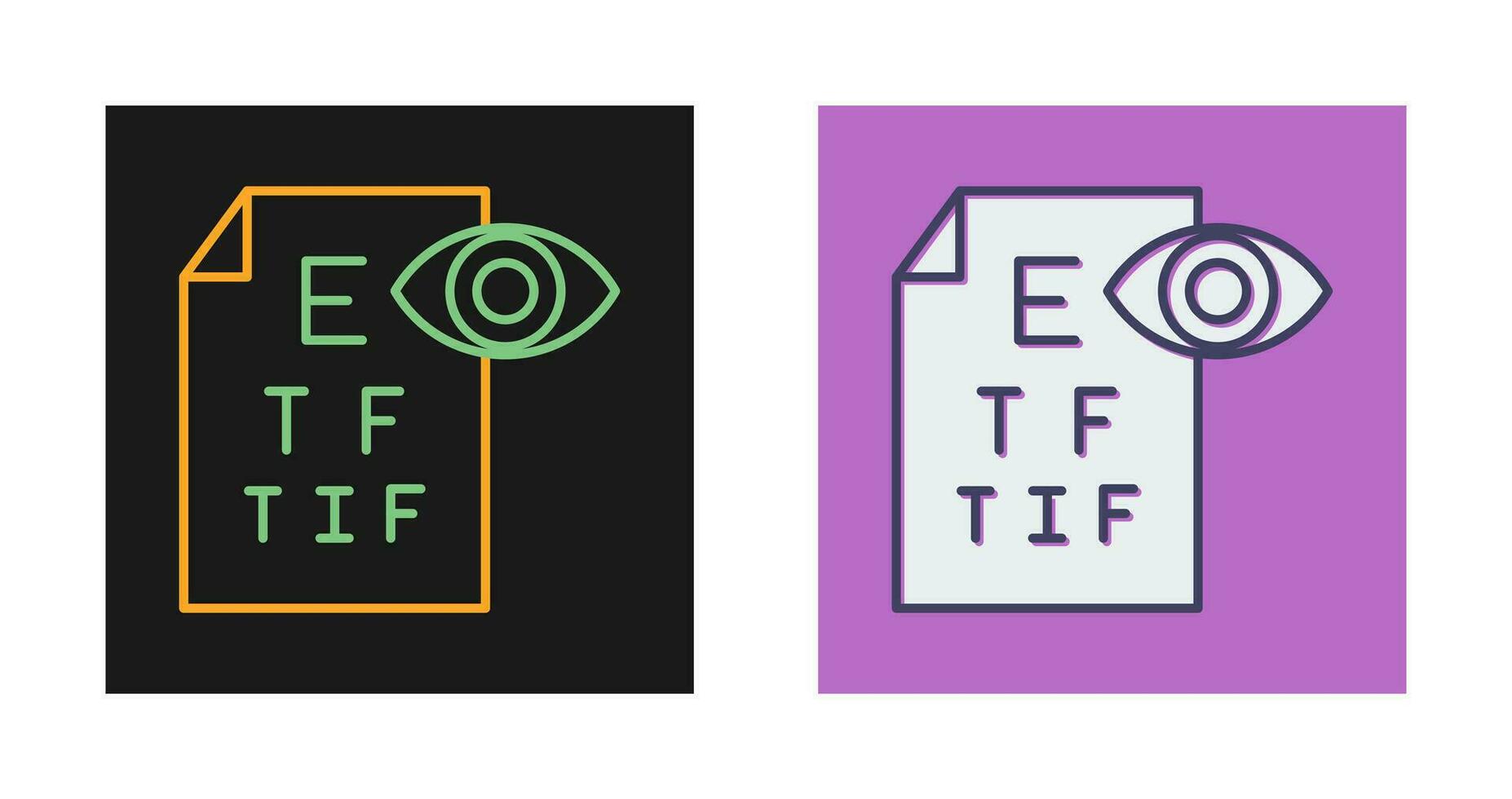 icône de vecteur de test oculaire