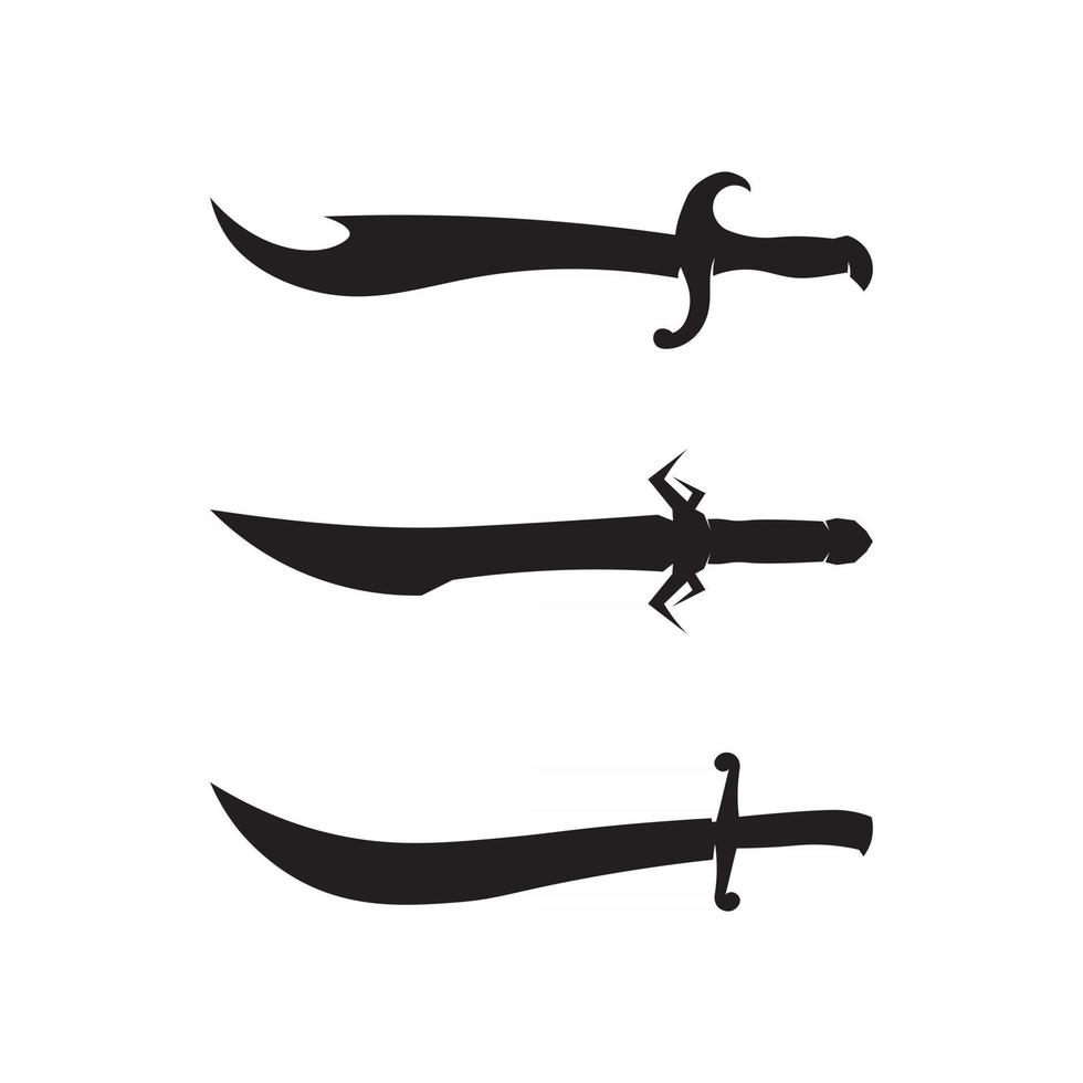 lame et épées croisées, sabre et lame logo icône plat simple vecteur symbole et icône bonus