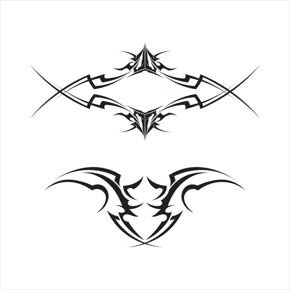 tribal, classique, noir, tatouage ethnique icône vector illustration design logo