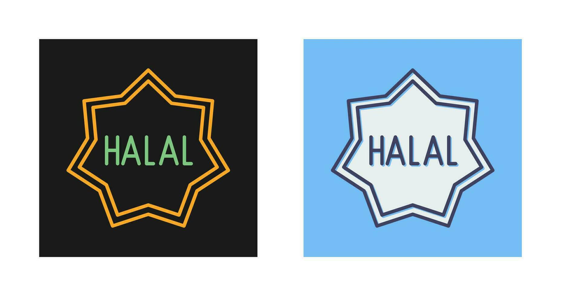 icône de vecteur halal