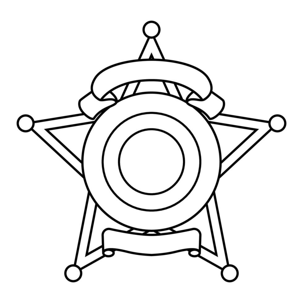 vecteur illustration de Sécurité police badge , shérif badge