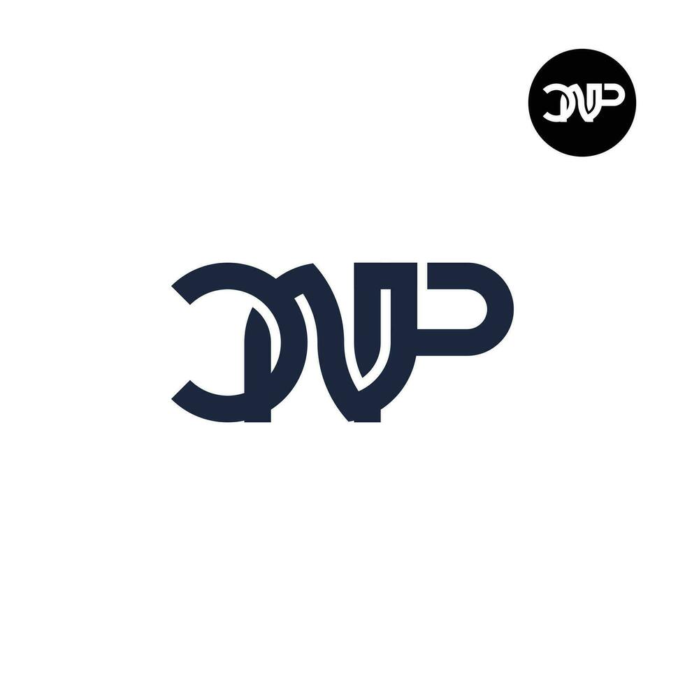 lettre cnp monogramme logo conception vecteur