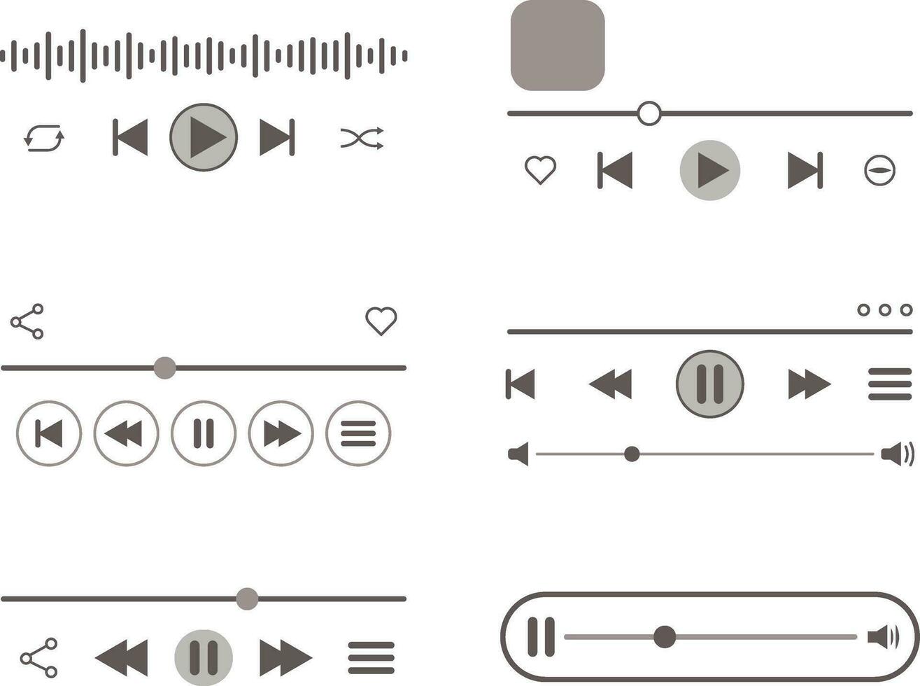 la musique jouer recouvrir icône. pro vecteur