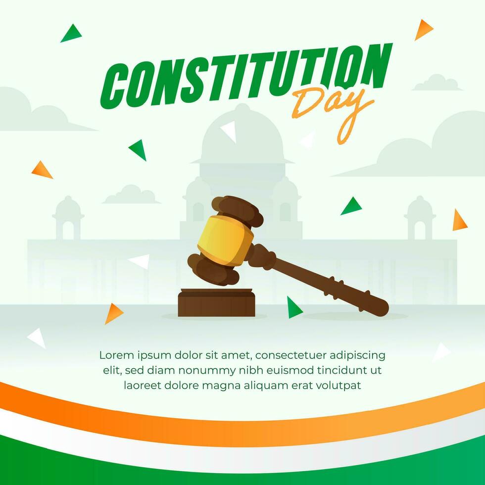 Indien Constitution journée social médias Publier conception vecteur
