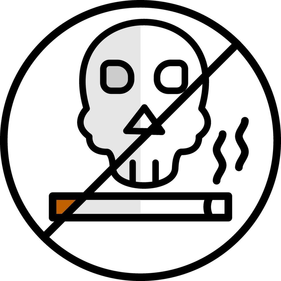 fumeur tue vecteur icône conception