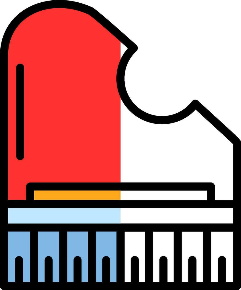 conception d'icône de vecteur de piano