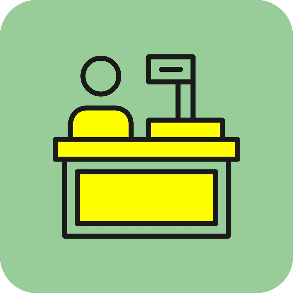 conception d'icône de vecteur de caissier