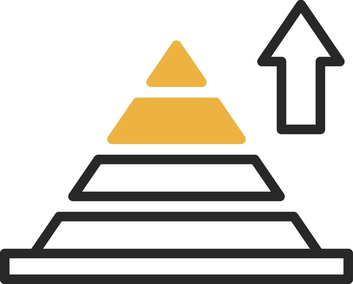 conception d'icône vectorielle graphique pyramide vecteur