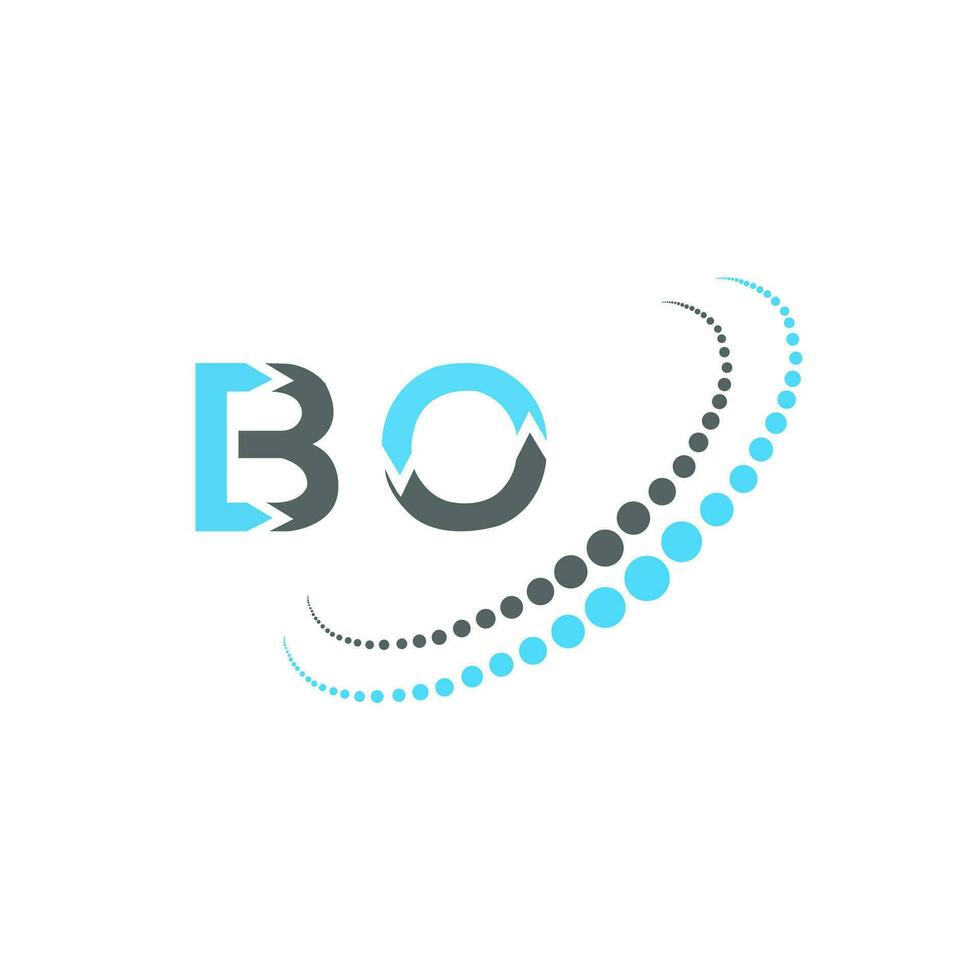 bo lettre logo Créatif conception. bo unique conception. vecteur