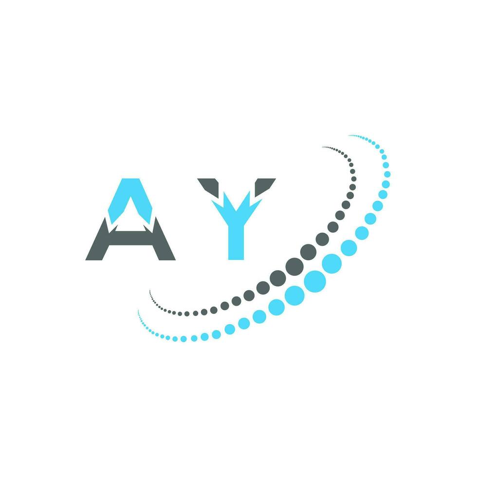 conception créative du logo de la lettre ay. ayez un design unique. vecteur