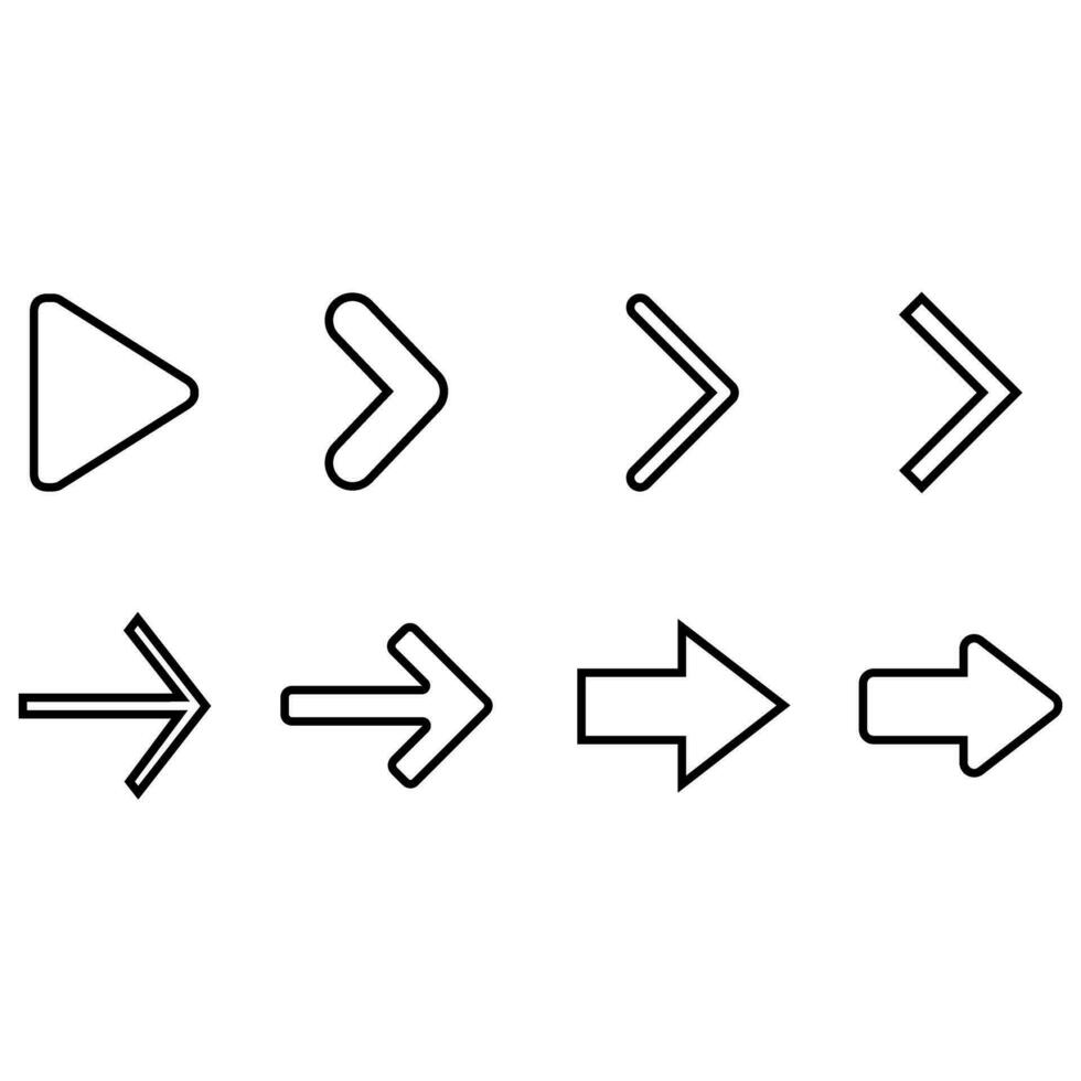 La Flèche vecteur icône. signe direction illustration signe. suivant symbole. orientation logo.