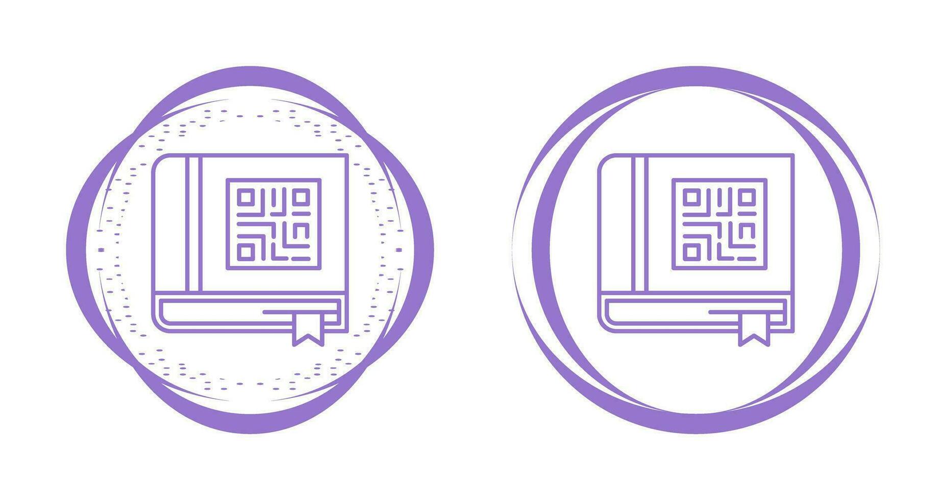 icône de vecteur de livre qr