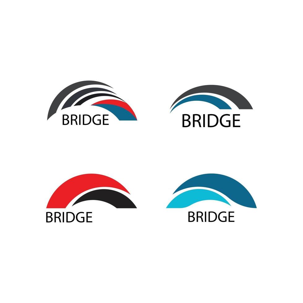 modèle de logo de pont vecteur