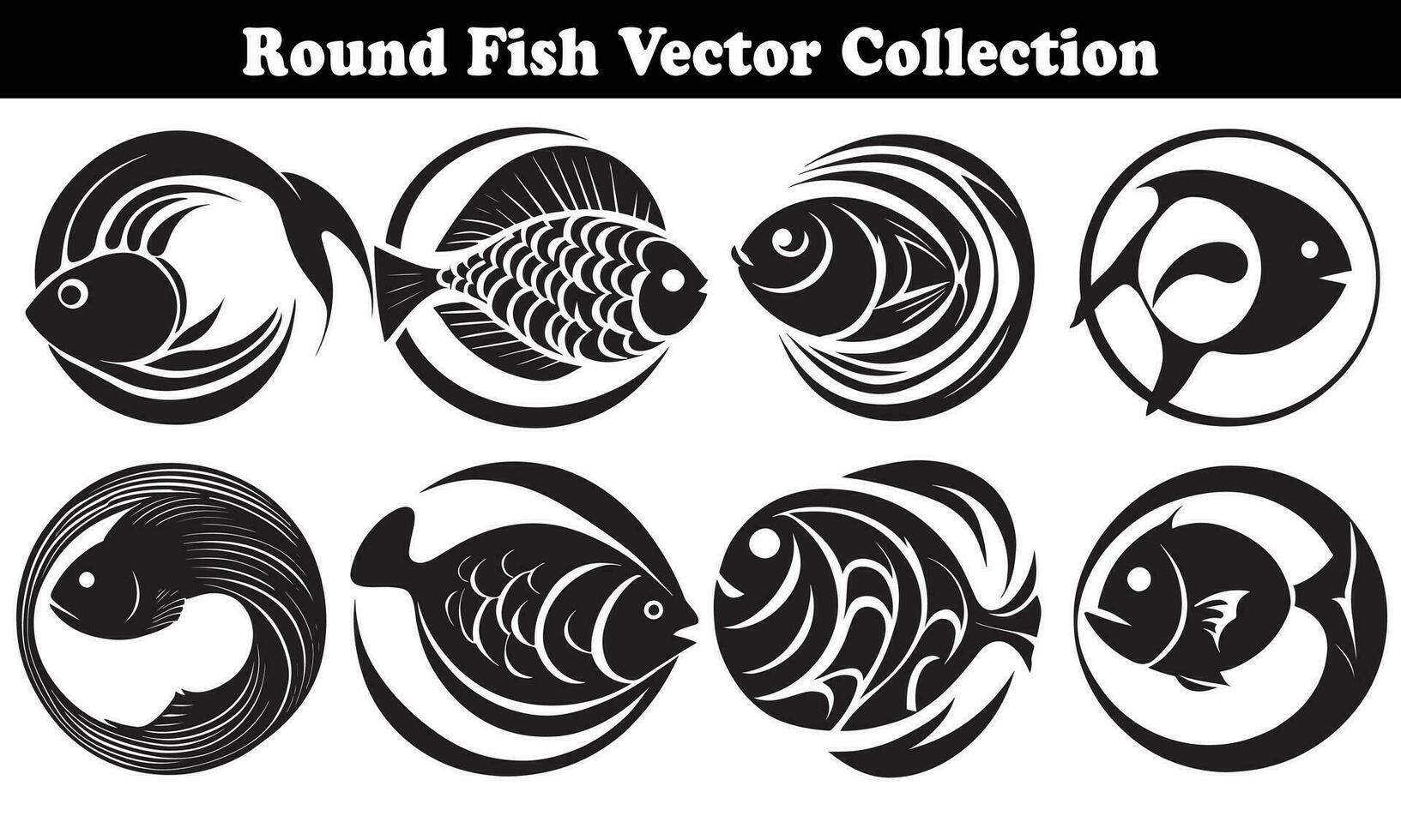 rond poisson vecteur conception retour sur blanc Contexte pour designer