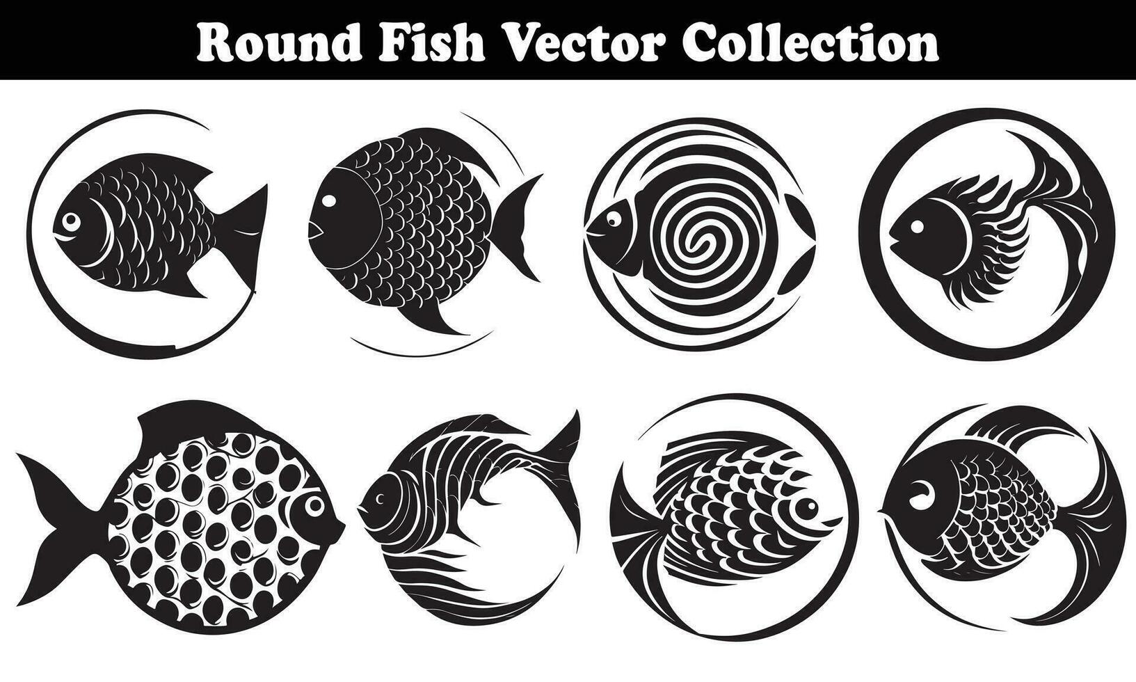 rond poisson vecteur conception retour sur blanc Contexte pour designer