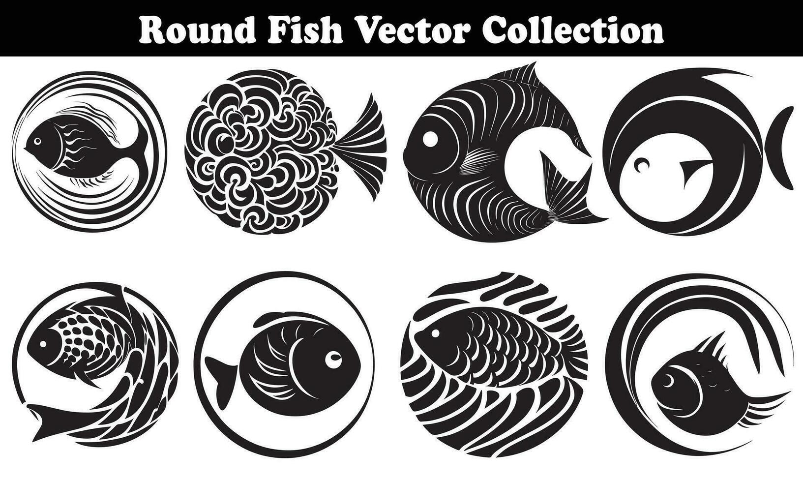 rond poisson vecteur conception retour sur blanc Contexte pour designer