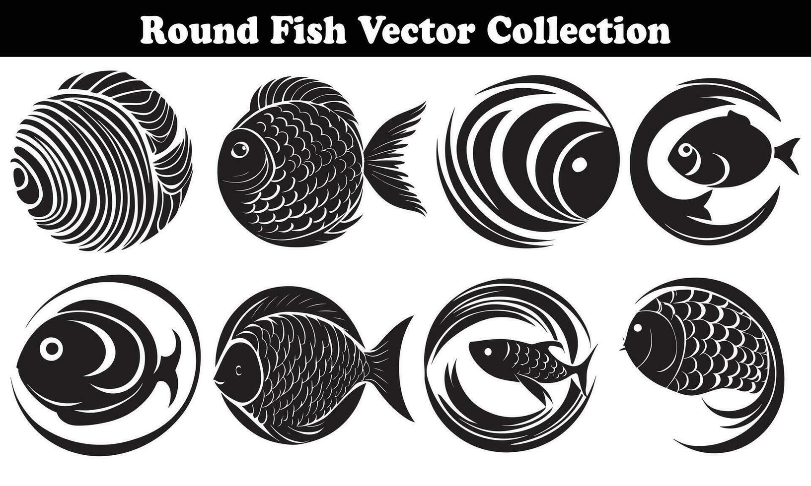 rond poisson vecteur conception retour sur blanc Contexte pour designer