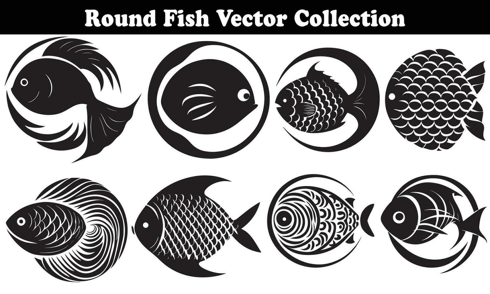 rond poisson vecteur conception retour sur blanc Contexte pour designer