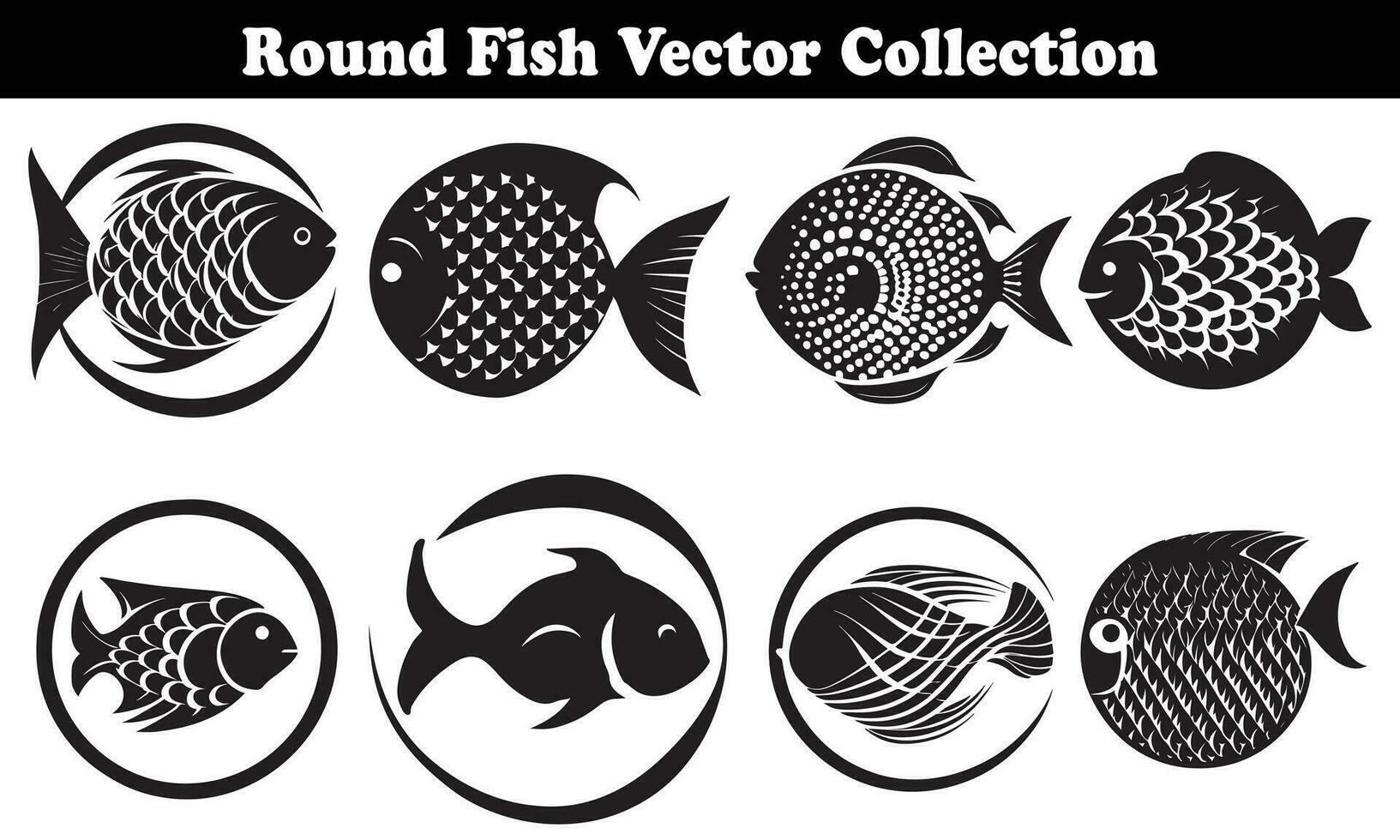 rond poisson vecteur conception retour sur blanc Contexte pour designer