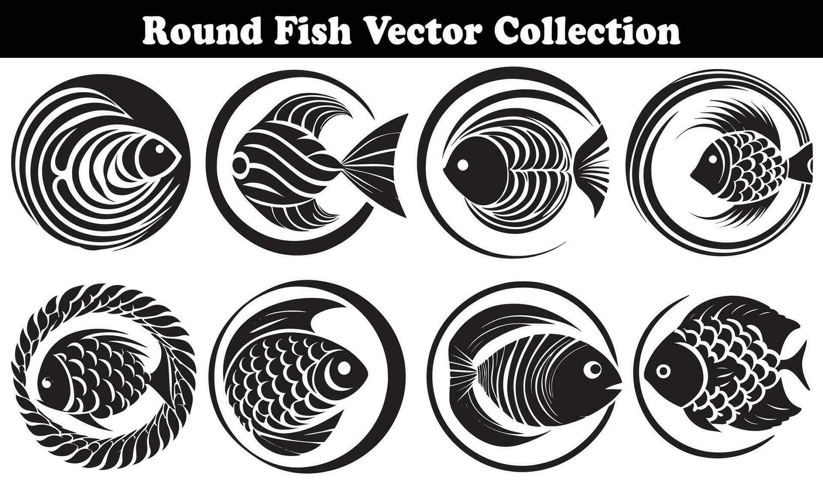 rond poisson vecteur conception retour sur blanc Contexte pour designer