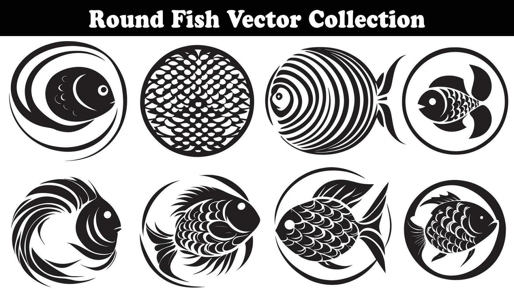 rond poisson vecteur conception retour sur blanc Contexte pour designer