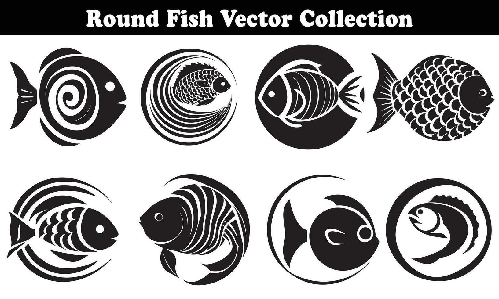 rond poisson vecteur conception retour sur blanc Contexte pour designer