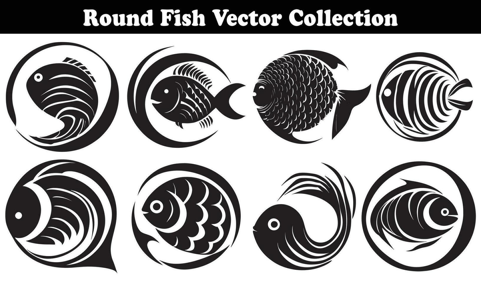 rond poisson vecteur conception retour sur blanc Contexte pour designer