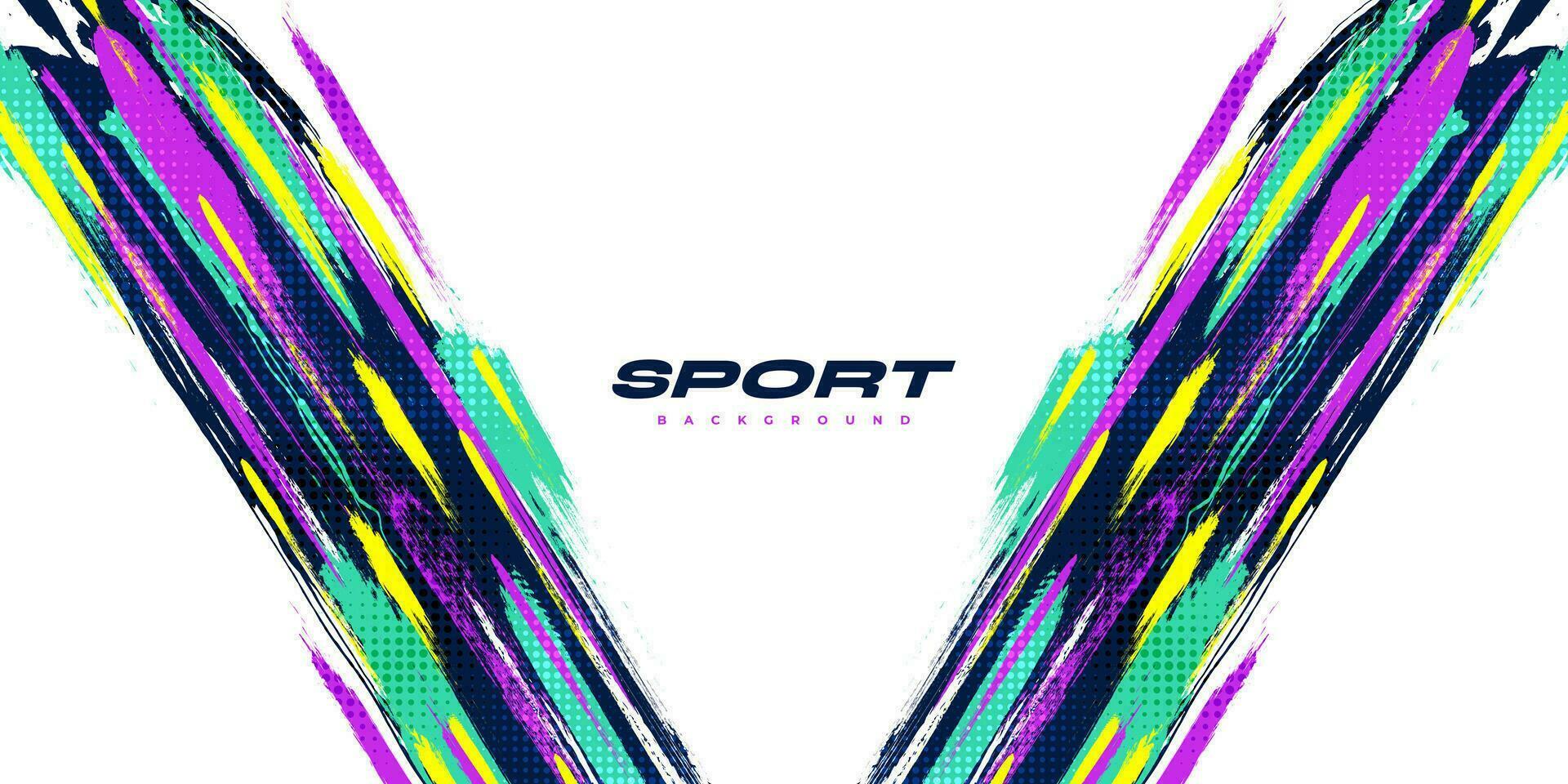 sport Contexte avec coloré brosse style vecteur