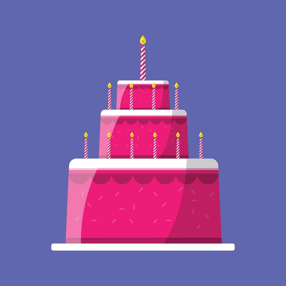 gâteau de mariage. illustration vectorielle vecteur