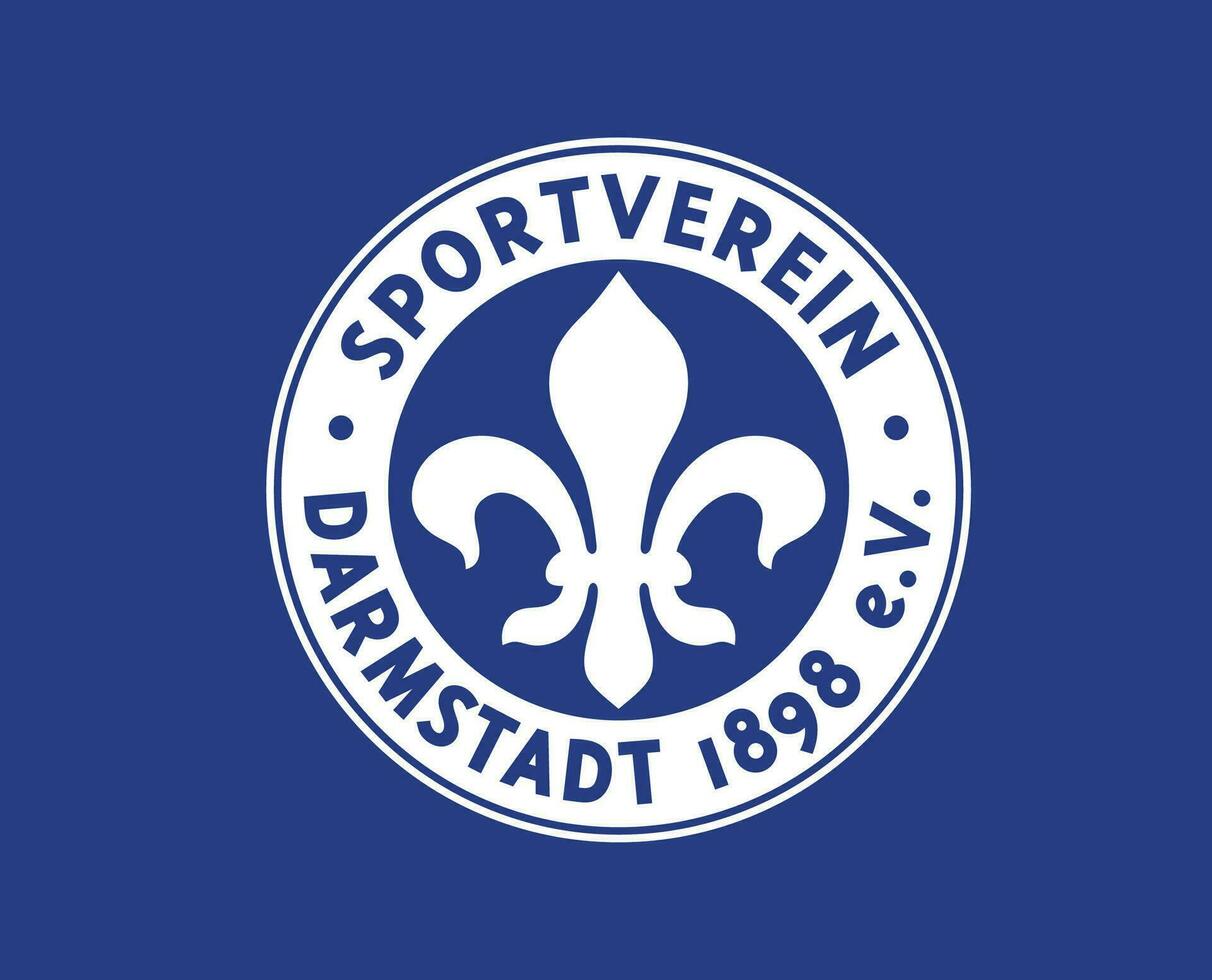 darmstadt club logo symbole Football Bundesliga Allemagne abstrait conception vecteur illustration avec bleu Contexte