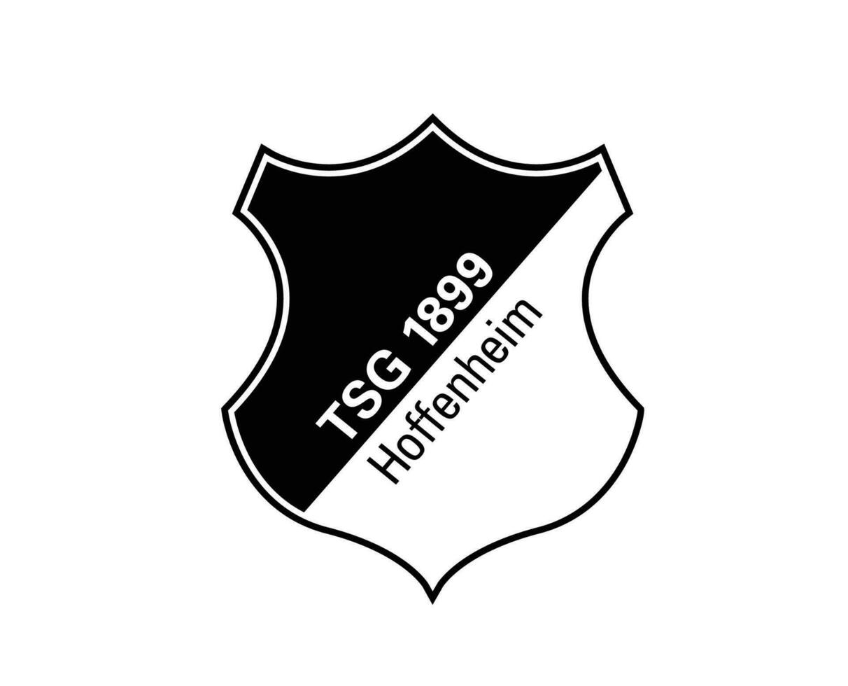 hoffenheim club logo symbole noir Football Bundesliga Allemagne abstrait conception vecteur illustration