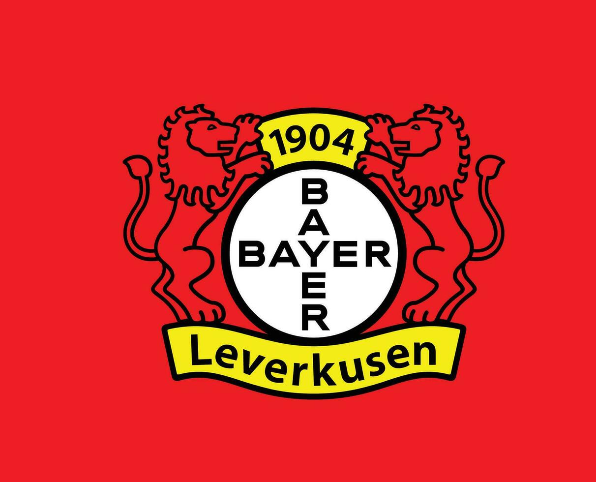 bayer 04 leverkusen club logo symbole Football Bundesliga Allemagne abstrait conception vecteur illustration avec rouge Contexte