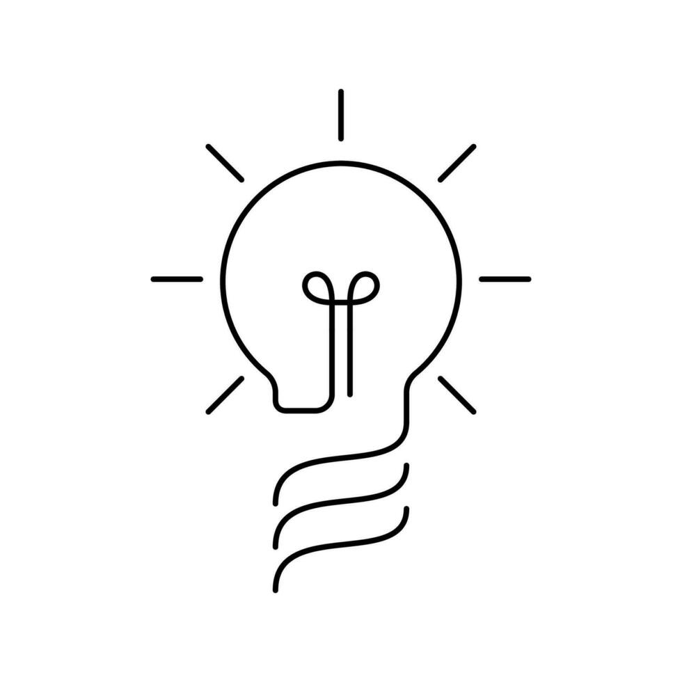 Facile lampe symbole. minimal, mince et faire le ménage. utilisé pour logo, signe, la toile, mobile et infographie vecteur