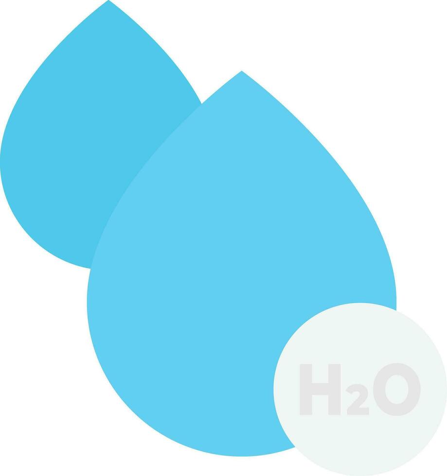 H2O icône vecteur plat illustration