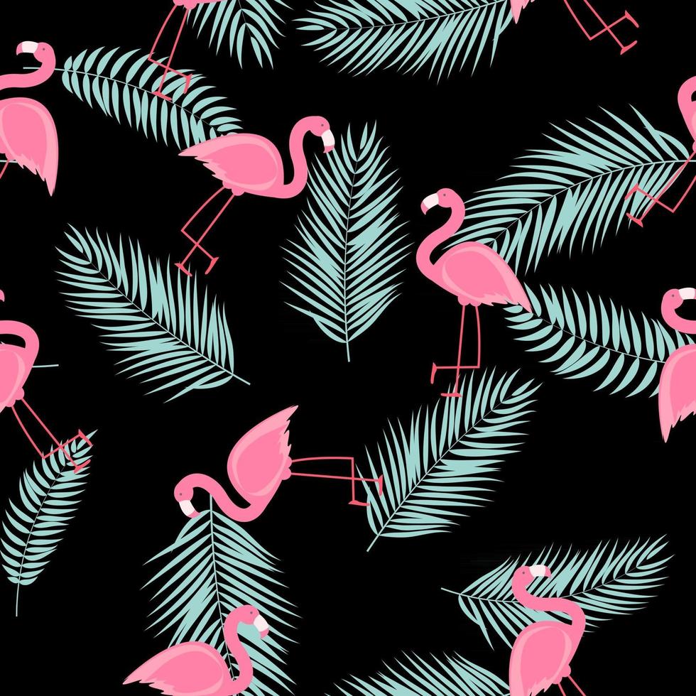 illustration vectorielle mignon motif flamant rose vecteur